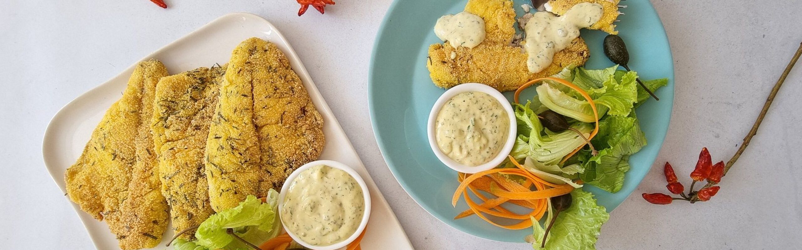 Fileti orade prženi u palenti s umakom od domaće majoneze